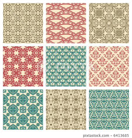 set of seamless patterns set of seamless patterns 6413685