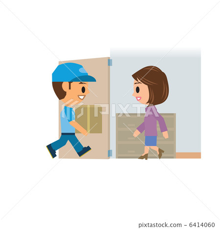 通過走廊的送貨人 6414060