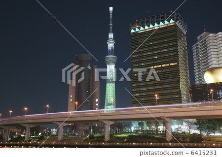 東京晴空塔 夜景 點燈 6415231