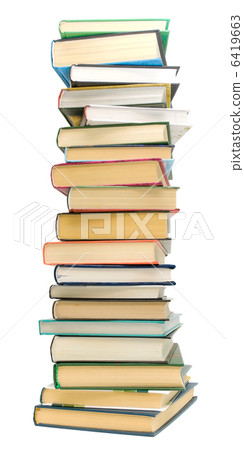 big pile of books on a white background big pile of books on a white background 6419663