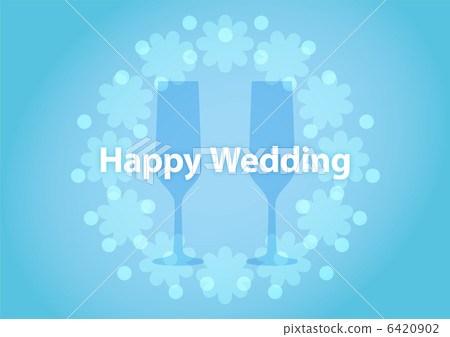 Message card: marriage champagne glass 6420902