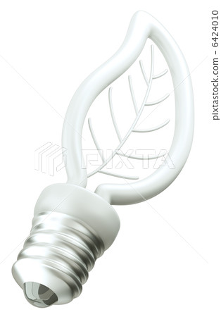 Energy and efficiency: leaf light bulb isolated Energy and efficiency: leaf light bulb isolated 6424010