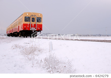 雪早晨Kominato鐵路 6424279