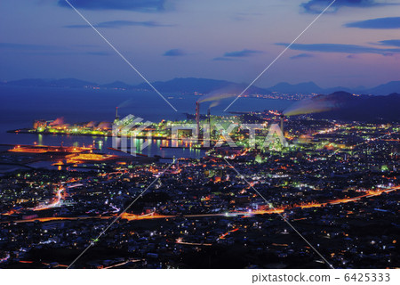Shikoku Chuo City at dawn seen from a certain observation deck 6425333