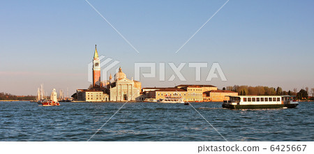 Grand Canal and San Giorgio Maggiore church. Grand Canal and San Giorgio Maggiore church. 6425667