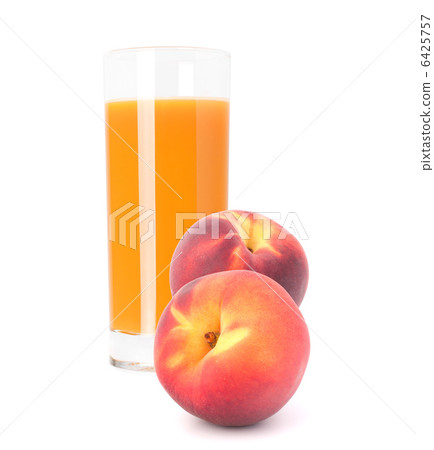 Peach fruit juice in glass Peach fruit juice in glass 6425757