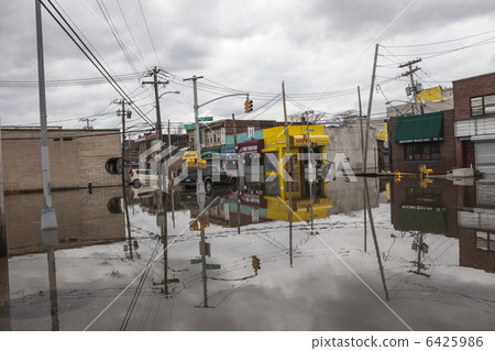 One of New York borough area after Hurricane Sandy One of New York borough area after Hurricane Sandy 6425986
