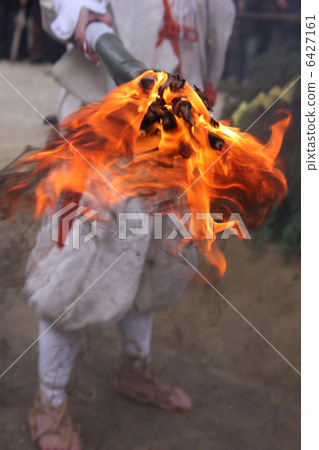 Flame and handicapped person 6427161