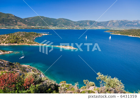 Yachts in quiet bay, Greece 6431359