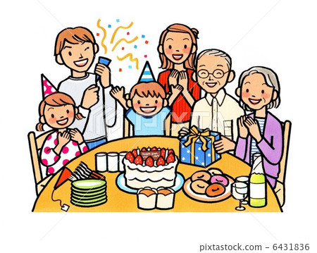 Family birthday - Stock Illustration [6431836] - PIXTA