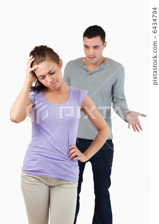 Young female disappointed with her boyfriend Young female disappointed with her boyfriend 6434794
