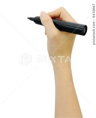 Hands to write on the whiteboard 6438667