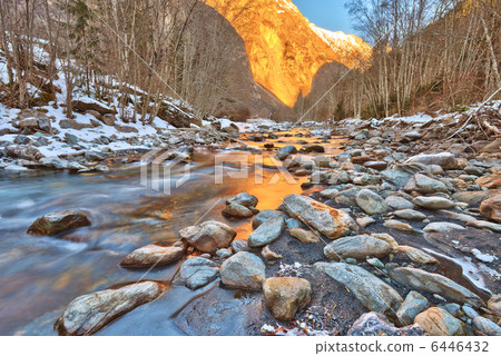 Mountain river in Alps 6446432