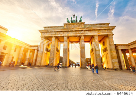Brandenburg gate at sunset 6446634