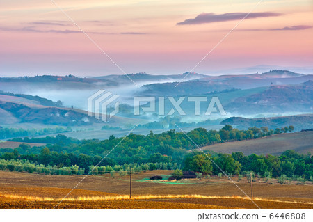 Tuscany landscape at sunrise 6446808
