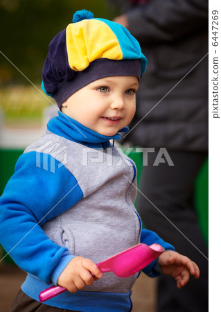 Boy Playing in Sandbox 6447269