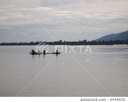 Laos Champasak Landscape of the Mekong River Laos Champasak Landscape of the Mekong River 6448916