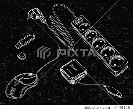 hand drawn computer accessories 6449126