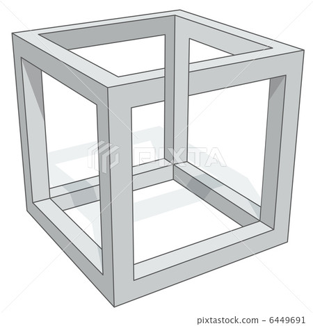 Cube optical illusion 6449691