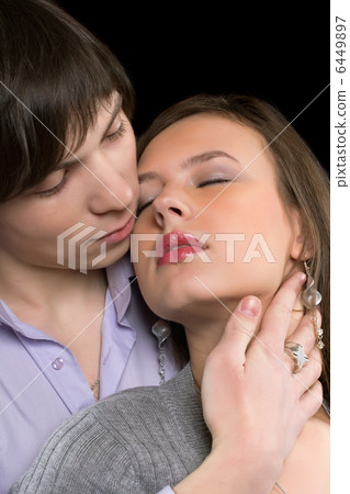 Closeup portrait of a couple Closeup portrait of a couple 6449897