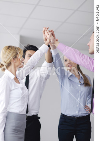 business people group joining hands business people group joining hands 6451042