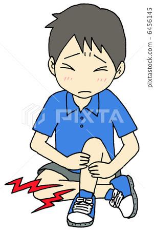 stock illustration: sprain, sprained, bone fracture