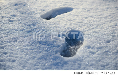 Footprints on the snow 6456985