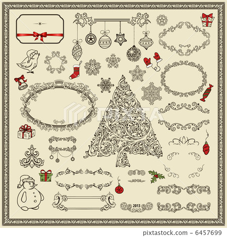 set of vintage design elements set of vintage design elements 6457699