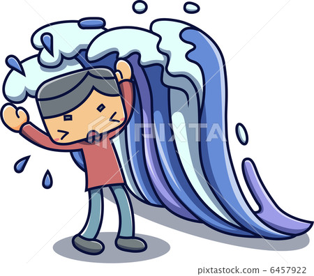 海嘯洪水 6457922