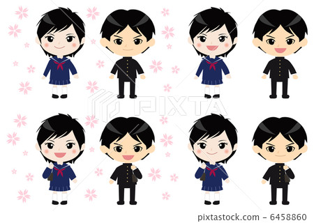 Uniform Student Spring - Stock Illustration [6458860] - PIXTA