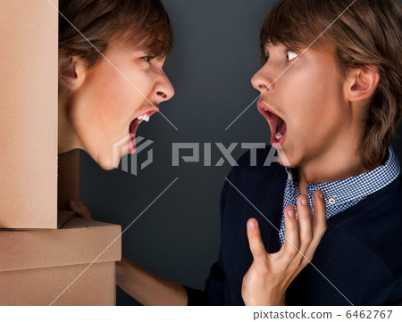 Portrait of young student or newbie businessman criticising hims Portrait of young student or newbie businessman criticising hims 6462767
