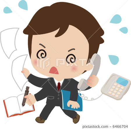 A busy businessman looking around 6466704