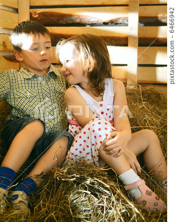Children on Hayloft 6466942