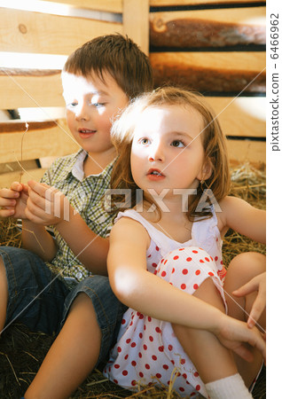 Children on Hayloft 6466962