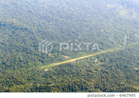 A small Indian settlement with airstrip A small Indian settlement with airstrip 6467995