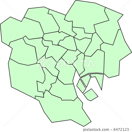 Tokyo 23 border map 6472123