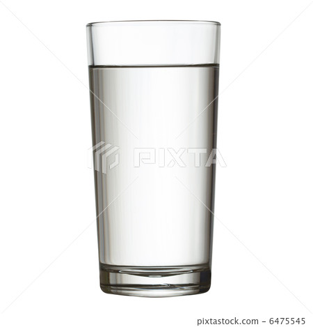 tall full glass of water isolated on white clipping path include 6475545