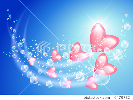 Flying hearts and bubbles 6479782