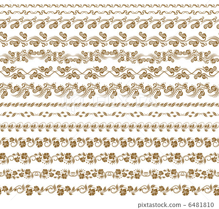 Horizontal elements decoration vector 6481810