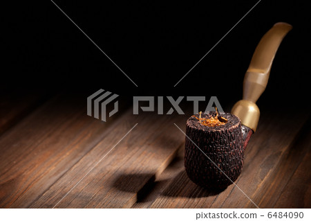 Wooden Pipe and Tobacco Wooden Pipe and Tobacco 6484090