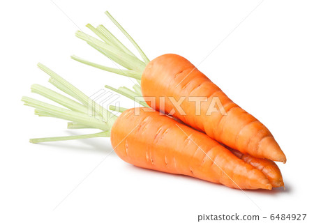 Fresh carrots on white background Fresh carrots on white background 6484927