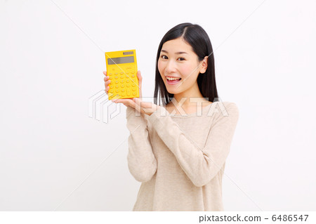 Woman with a calculator Woman with a calculator 6486547