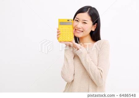 Woman with a calculator Woman with a calculator 6486548