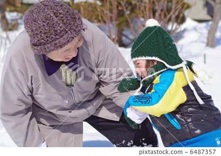 Great-grandmother and great-grandchild Great-grandmother and great-grandchild 6487357