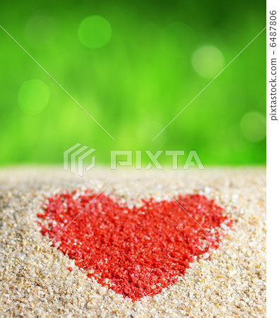 Heart sign on nature background 6487806