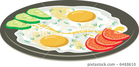 Fried eggs with vegetables Fried eggs with vegetables 6488610