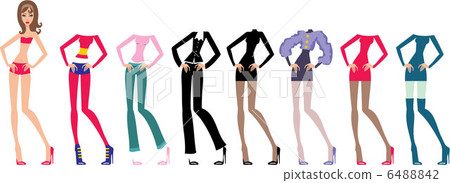 Young beautiful paper dolls with clothes set Young beautiful paper dolls with clothes set 6488842