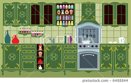 Kitchen furniture. Interior 6488844