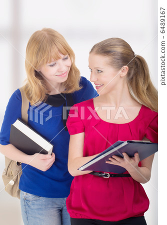 two attractive girlfriends, college students 6489167