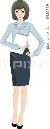 Business woman. White background 6489769